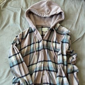 American Eagle Hooded Flannel